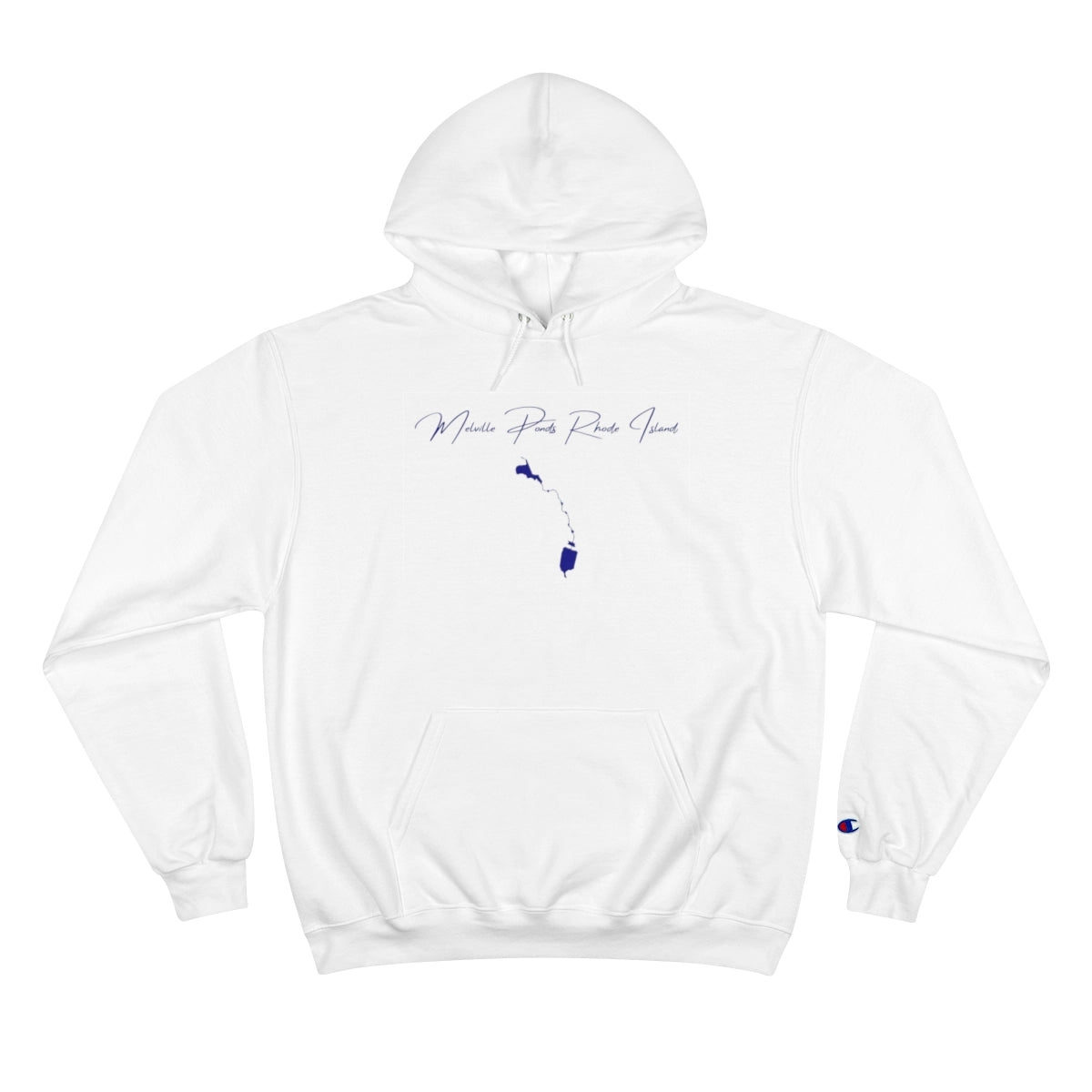 Rhode  Island  Melville  Ponds  Hoodie  front  position  view  from  front  white.webp