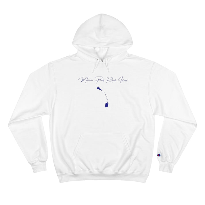 Rhode  Island  Melville  Ponds  Hoodie  front  position  view  from  front  white.webp