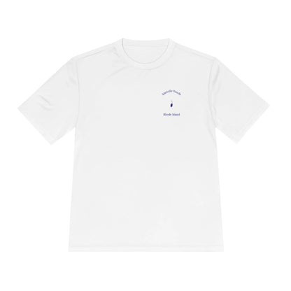 Rhode  Island  Melville  Ponds  Moisture  Wicking  Tee  front  position  view  from  front  white.webp