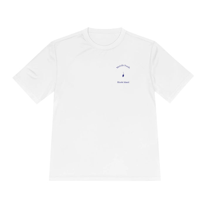 Rhode  Island  Melville  Ponds  Moisture  Wicking  Tee  front  position  view  from  front  white.webp