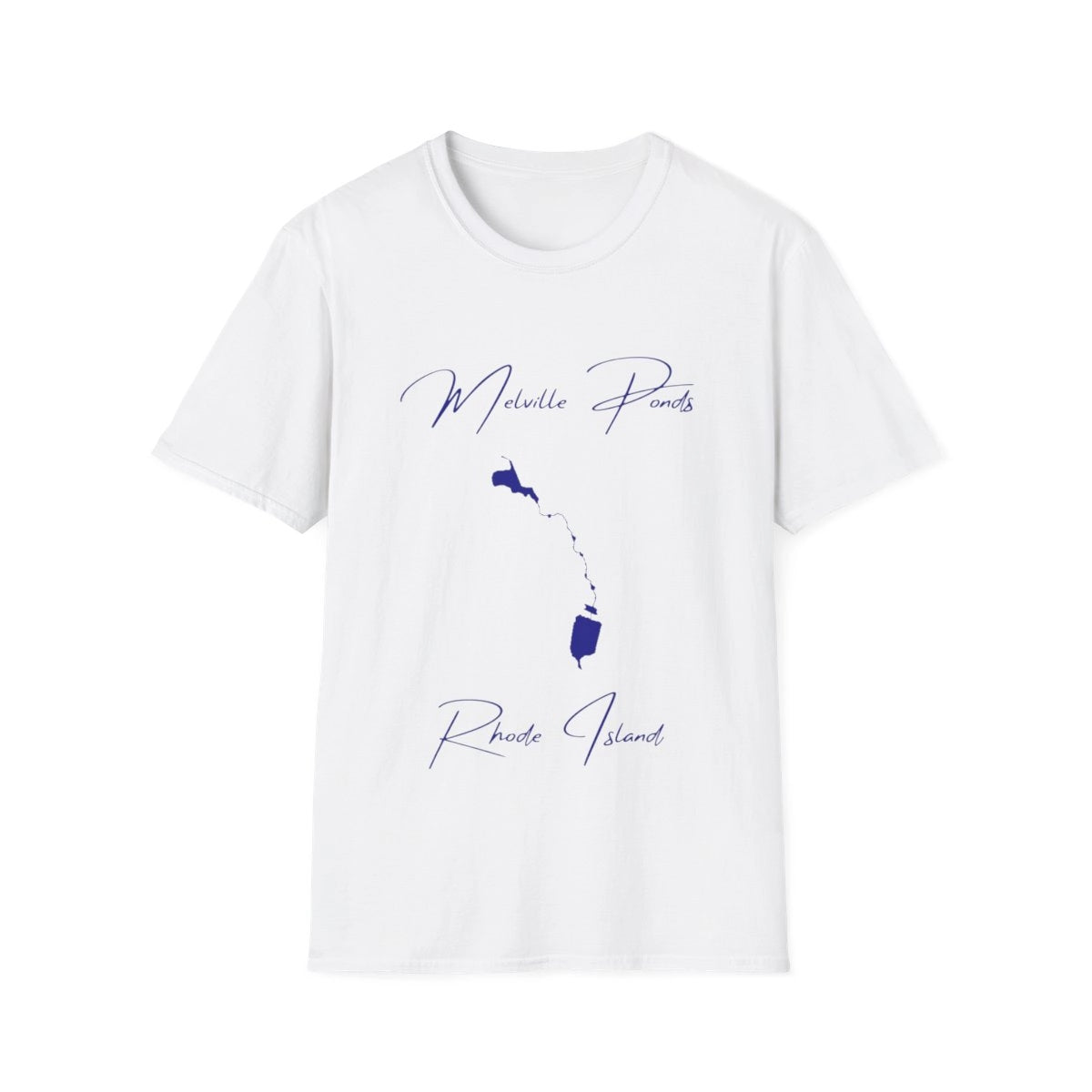 Rhode  Island  Melville  Ponds  T-shirt  front  position  view  from  front  white.webp