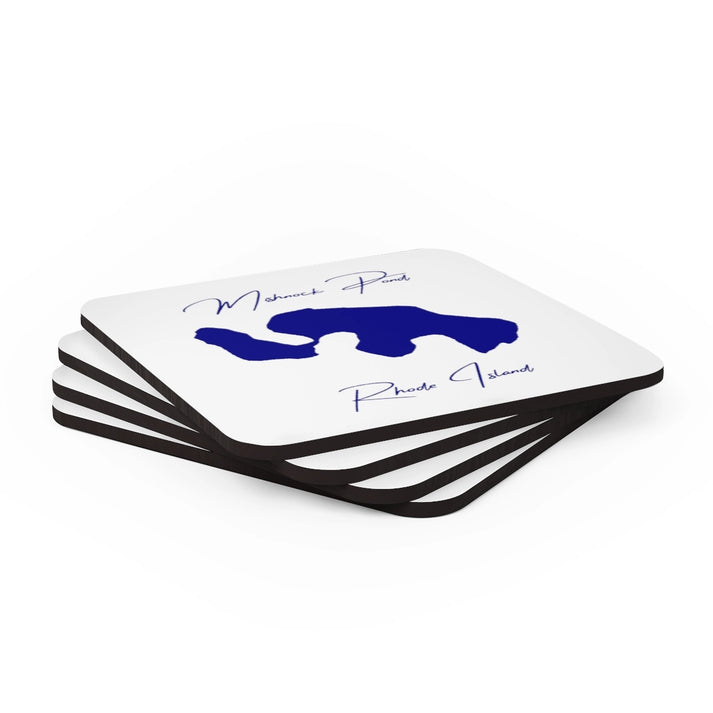 Rhode  Island  Mishnock  Pond  Coaster  Set  front  position  view  from  stacked  3.75  x  3.75.webp