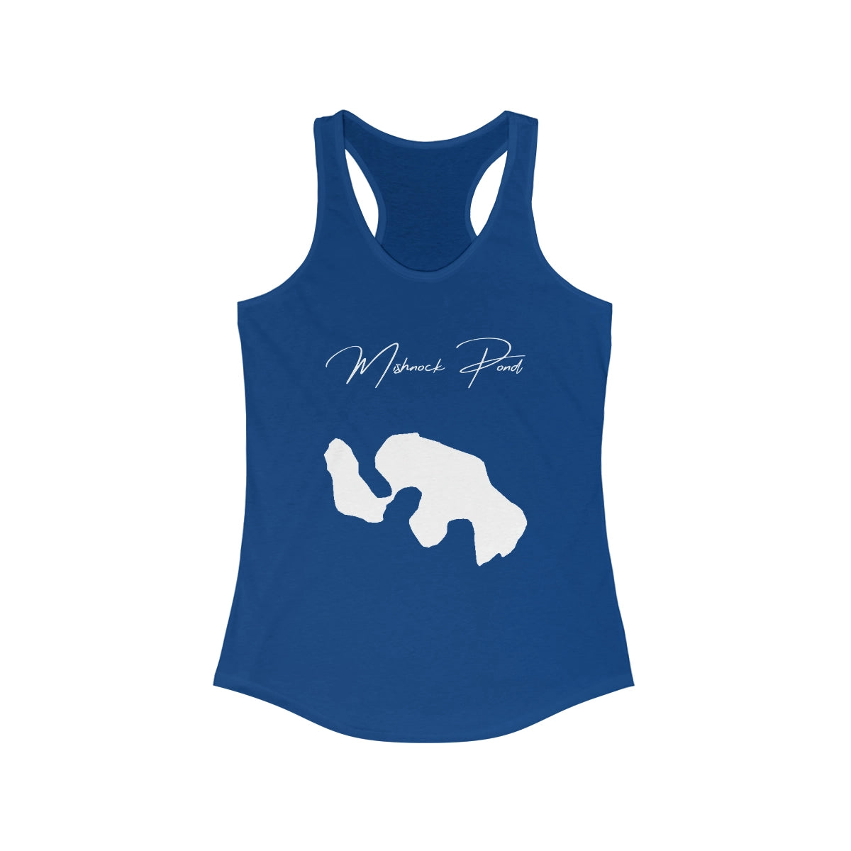 Rhode  Island  Mishnock  Pond  Racerback-Tank  front  position  view  from  front  solid  royal.webp