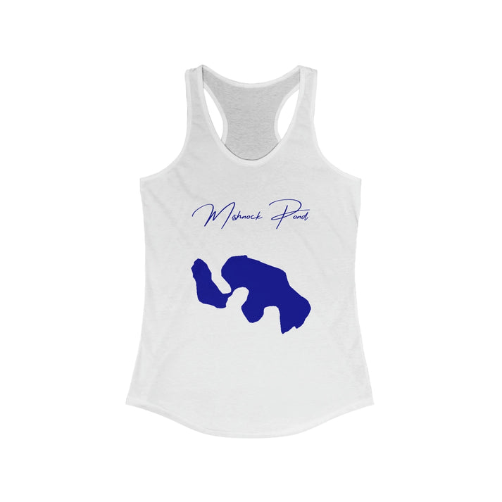 Rhode  Island  Mishnock  Pond  Racerback-Tank  front  position  view  from  front  solid  white.webp