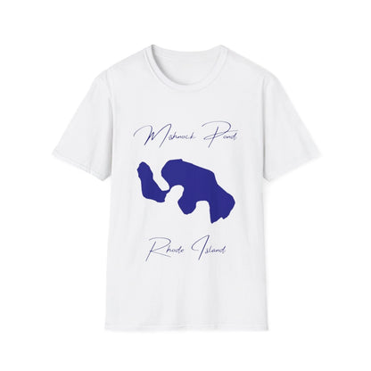 Rhode  Island  Mishnock  Pond  T-shirt  front  position  view  from  front  white.webp