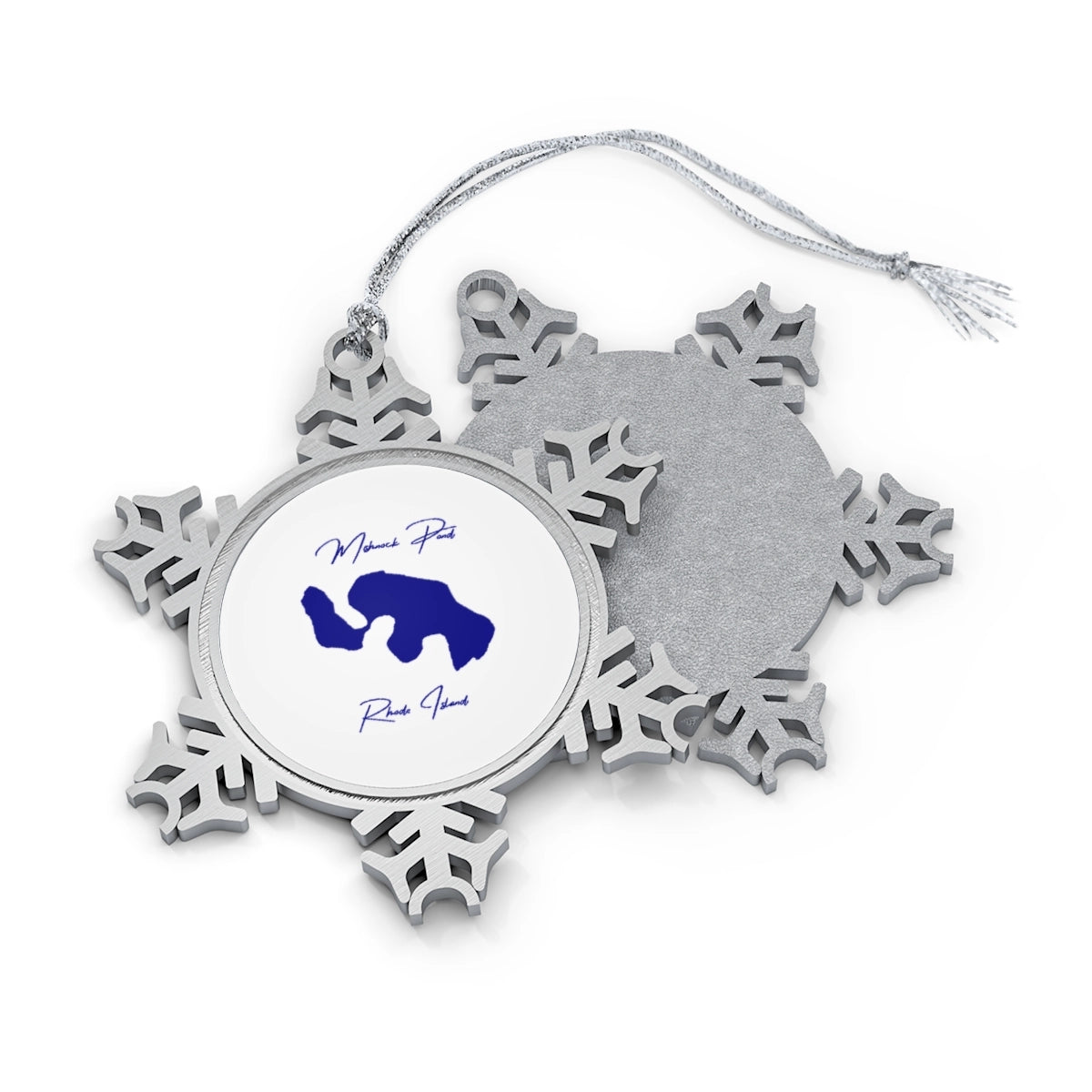 Rhode  Island  Mishnock  Pond  XMAS  Ornament  front  position  view  from  front-and-back  one  size.webp