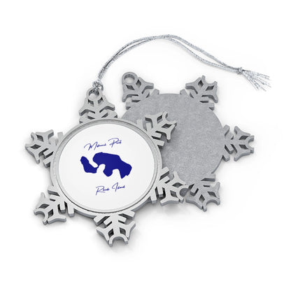 Rhode  Island  Mishnock  Pond  XMAS  Ornament  front  position  view  from  front-and-back  one  size.webp