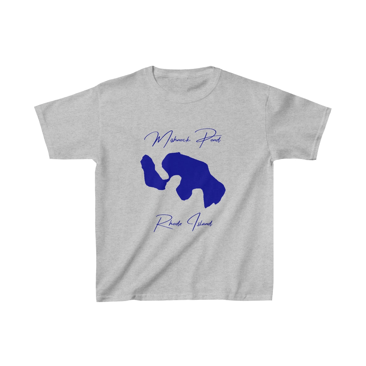 Rhode  Island  Mishnock  Pond  Youth  T-shirt  front  position  view  from  front  sport  grey.webp
