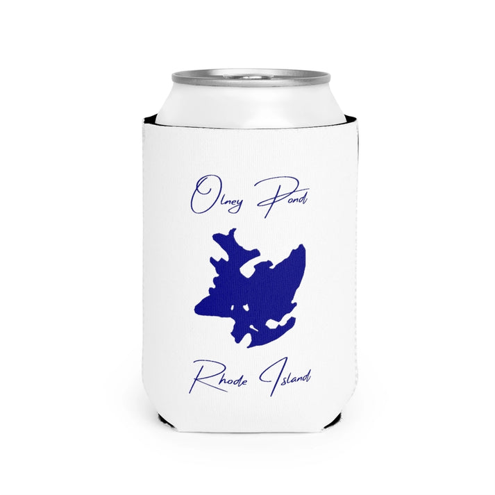 Rhode  Island  Olney  Pond  Can  Koozie  front  position  view  from  front-2  white.webp