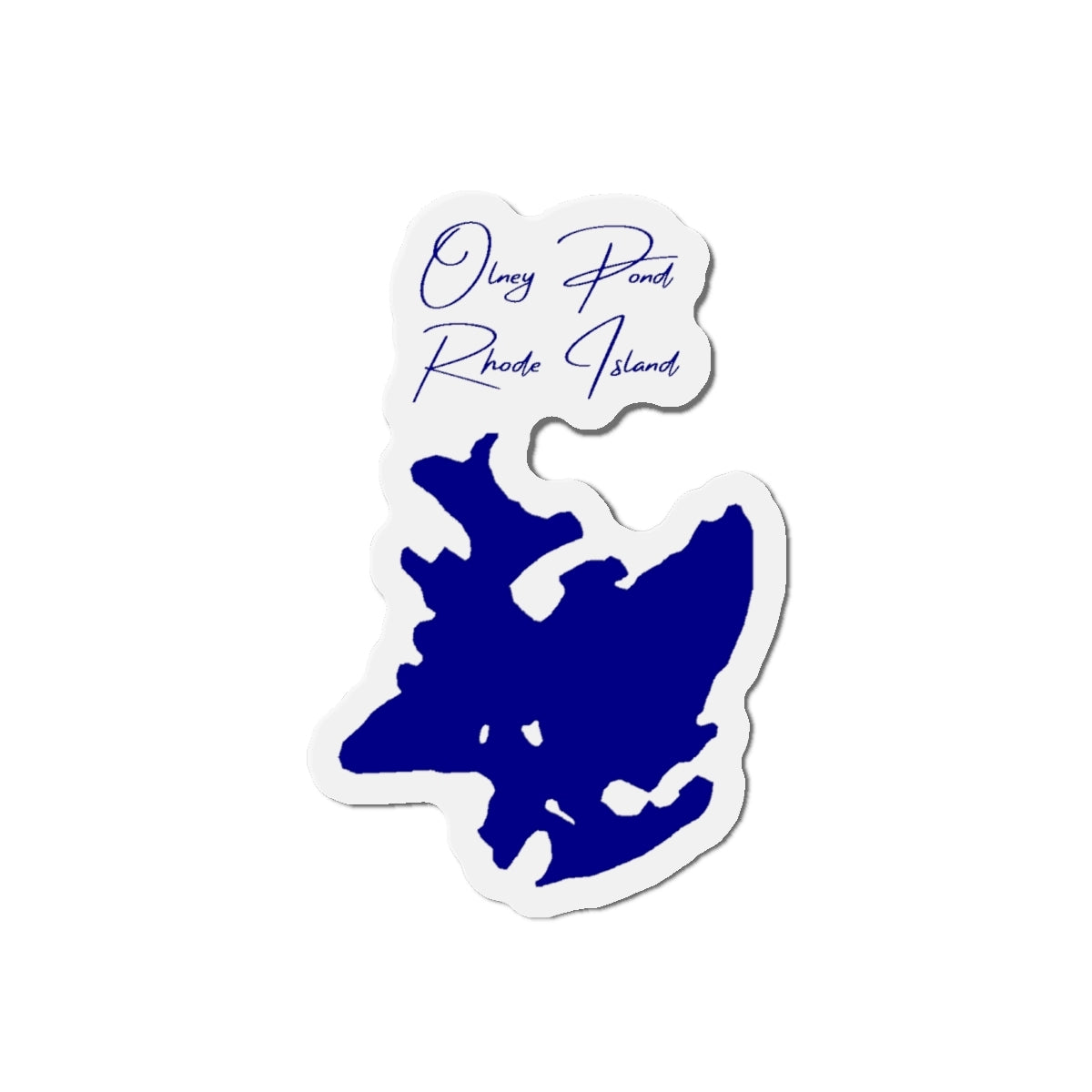 Rhode  Island  Olney  Pond  Die  Cut  Magnet  front  position  view  from  front  4  x  4.webp