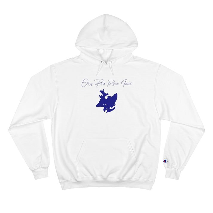 Rhode  Island  Olney  Pond  Hoodie  front  position  view  from  front  white.webp