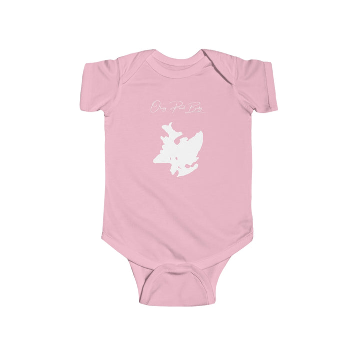 Rhode  Island  Olney  Pond  Onesie  front  position  view  from  front  pink.webp