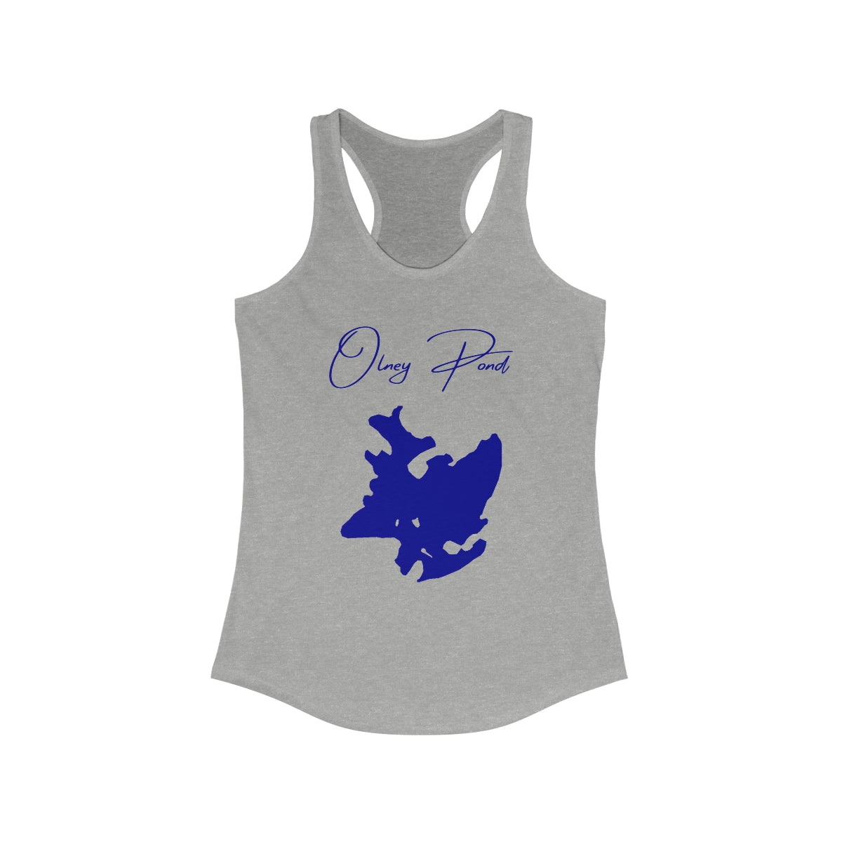 Rhode  Island  Olney  Pond  Racerback-Tank  front  position  view  from  front  heather  grey.webp
