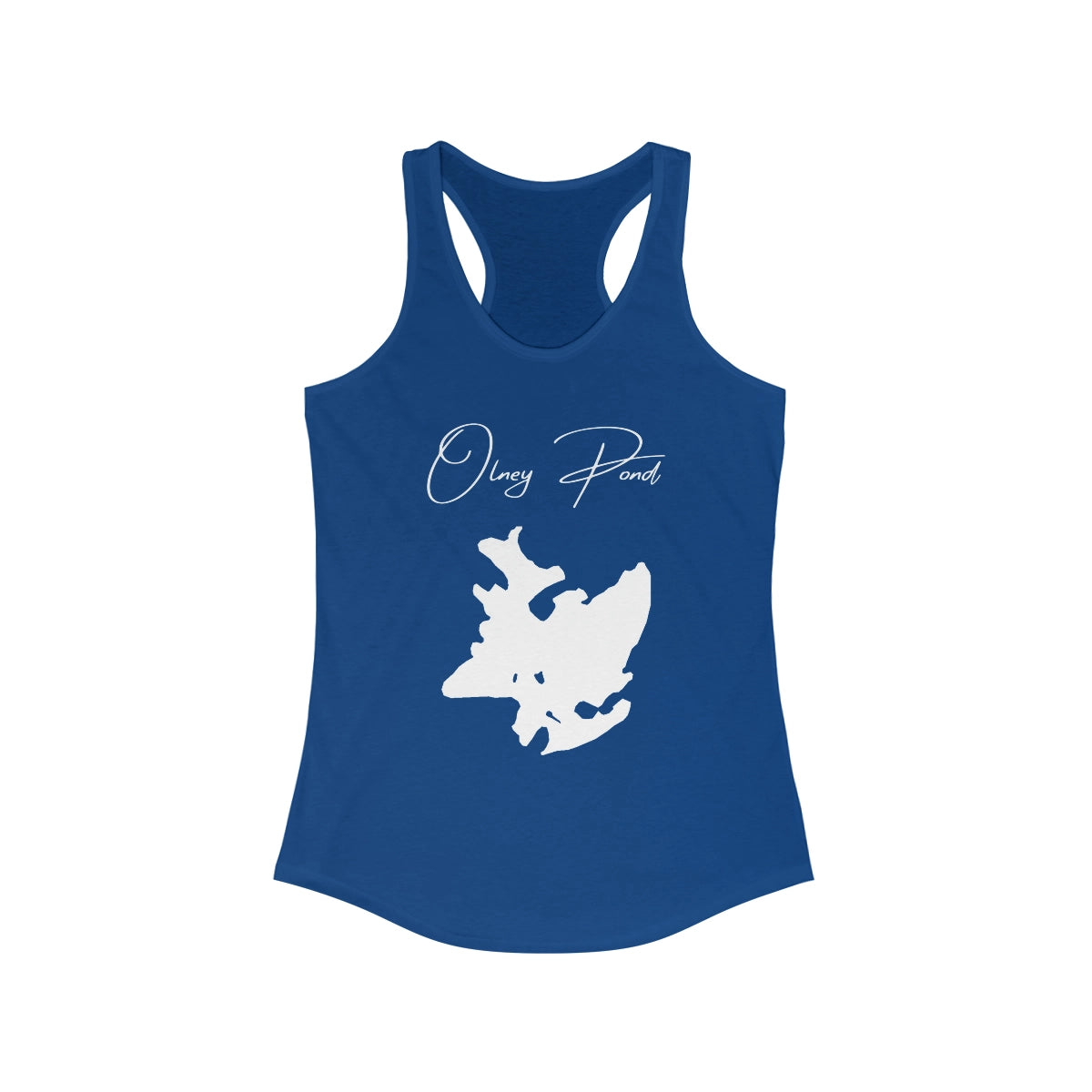 Rhode  Island  Olney  Pond  Racerback-Tank  front  position  view  from  front  solid  royal.webp