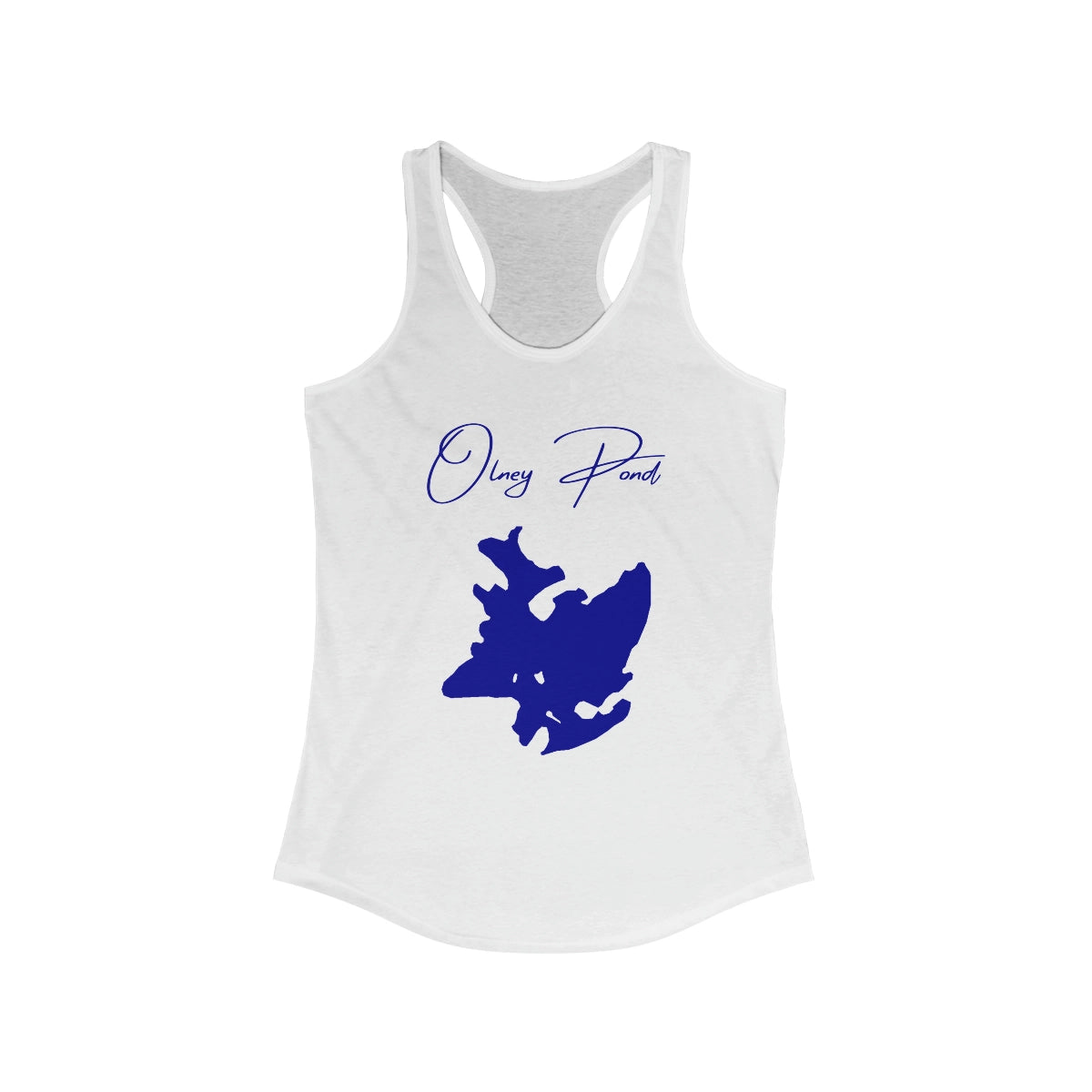 Rhode  Island  Olney  Pond  Racerback-Tank  front  position  view  from  front  solid  white.webp