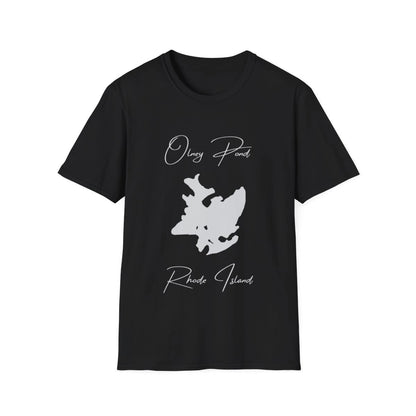 Rhode  Island  Olney  Pond  T-shirt  front  position  view  from  front  black.webp