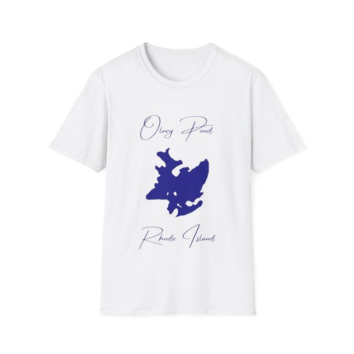 Rhode  Island  Olney  Pond  T-shirt  front  position  view  from  front  white.webp