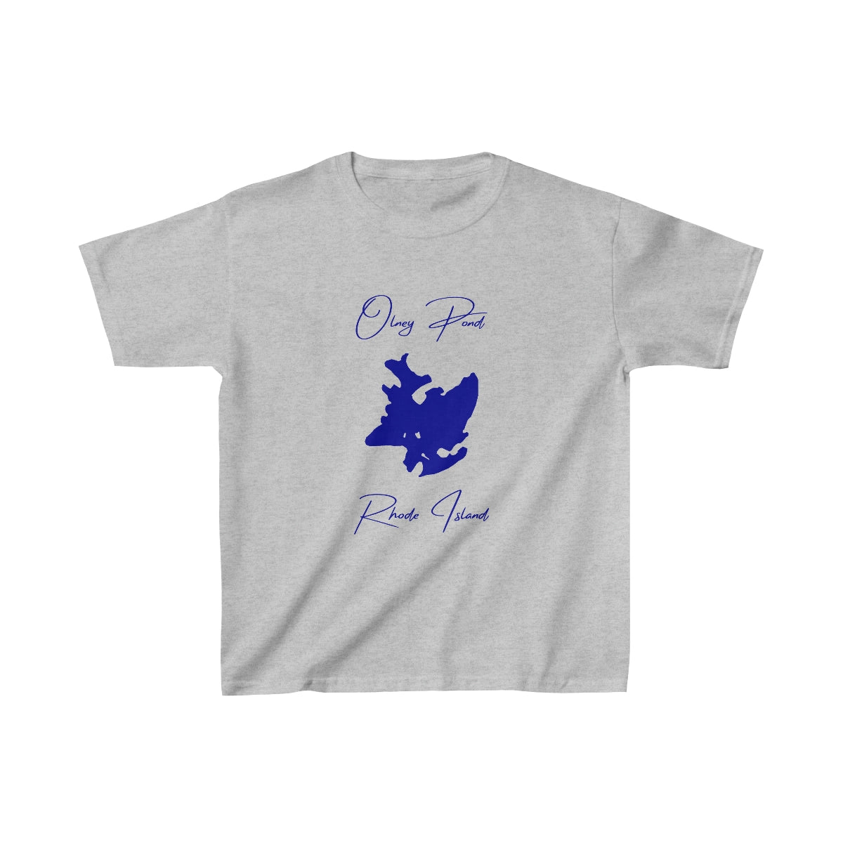 Rhode  Island  Olney  Pond  Youth  T-shirt  front  position  view  from  front  sport  grey.webp