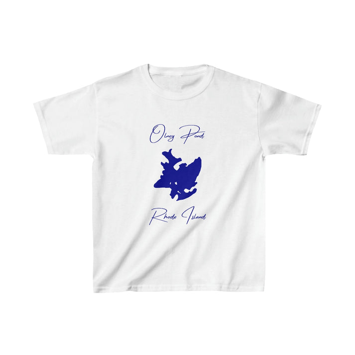 Rhode  Island  Olney  Pond  Youth  T-shirt  front  position  view  from  front  white.webp