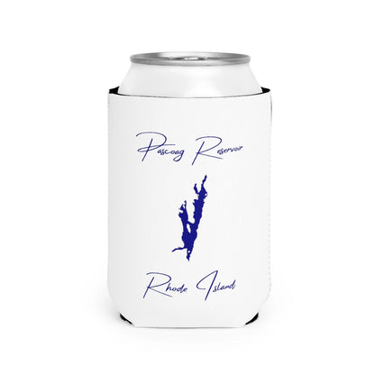 Rhode  Island  Pascoag  Reservoir  Can  Koozie  front  position  view  from  front-2  white.webp