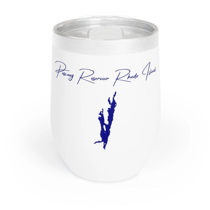 Rhode  Island  Pascoag  Reservoir  Wine  Tumbler  front  position  view  from  front  white.webp