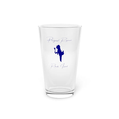 Rhode  Island  Ponaganset  Reservoir  16oz  Pint  Glass  front  position  view  from  front  16oz.webp