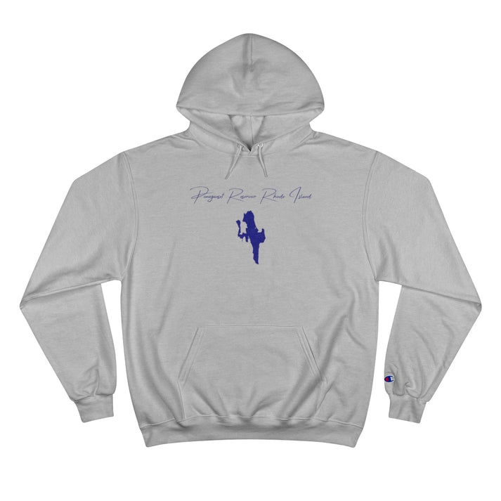 Rhode  Island  Ponaganset  Reservoir  Hoodie  front  position  view  from  front  light  steel.webp
