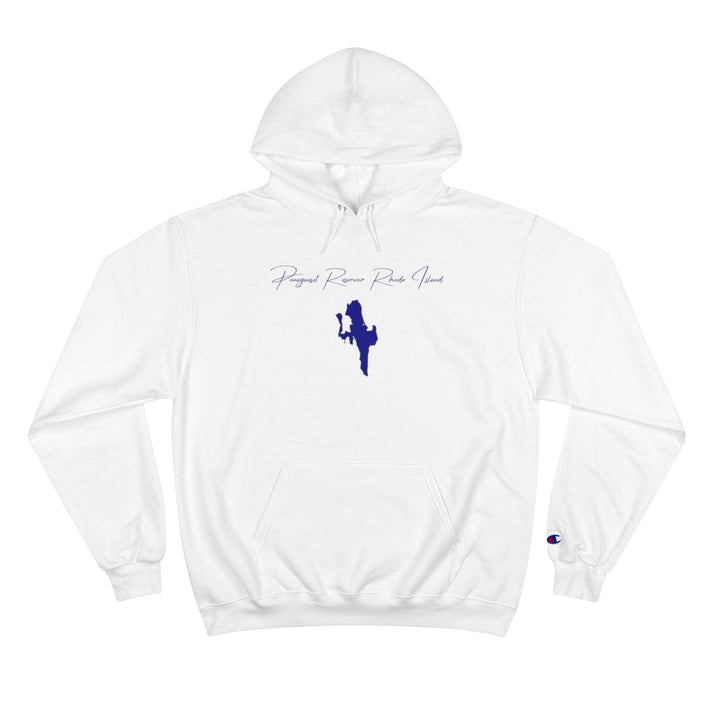 Rhode  Island  Ponaganset  Reservoir  Hoodie  front  position  view  from  front  white.webp