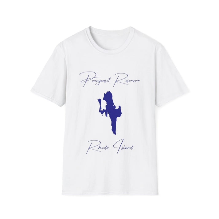 Rhode  Island  Ponaganset  Reservoir  T-shirt  front  position  view  from  front  white.webp