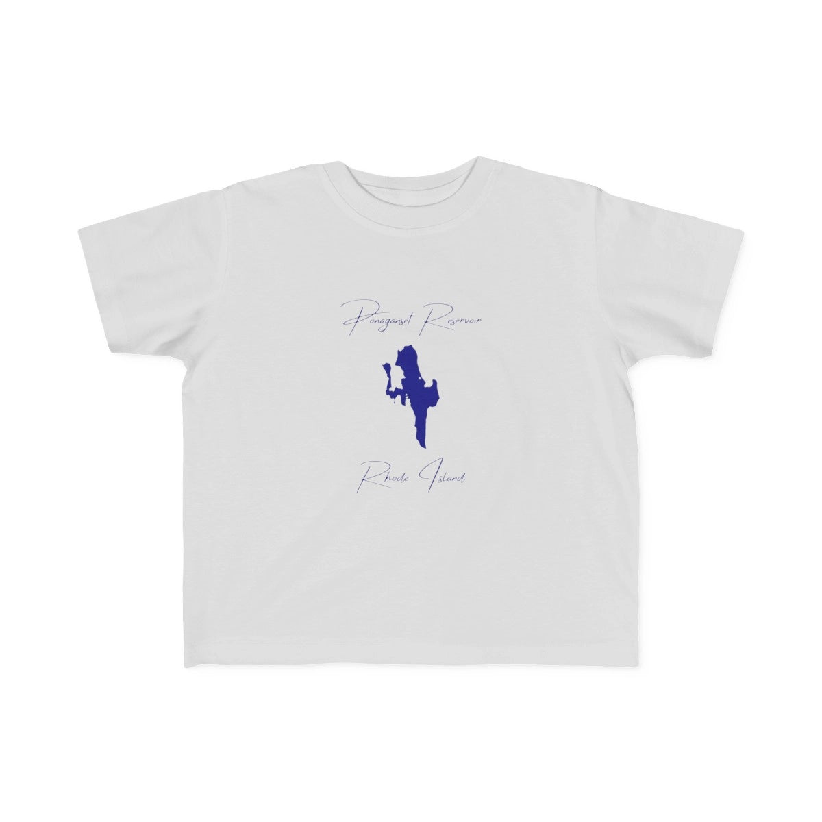 Rhode  Island  Ponaganset  Reservoir  Toddler  T-shirt  front  position  view  from  front  silver.webp