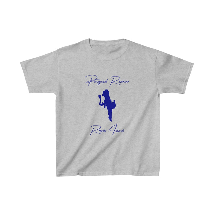 Rhode  Island  Ponaganset  Reservoir  Youth  T-shirt  front  position  view  from  front  sport  grey.webp