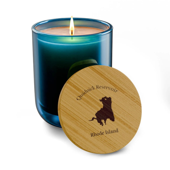 Rhode  Island  Quidnick  Reservoir  Engraved  Candle  other  position  view  from  front  deep  pacific.webp