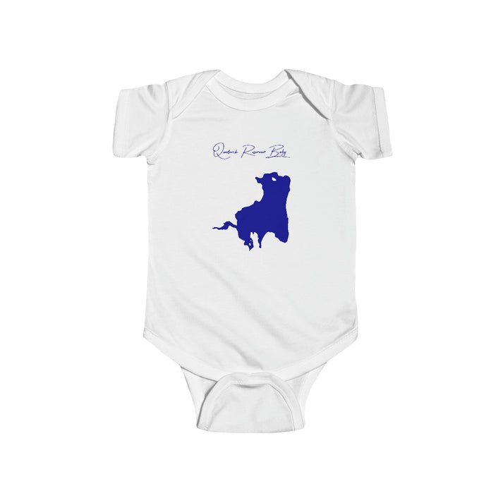 Rhode  Island  Quidnick  Reservoir  Onesie  front  position  view  from  front  white.webp