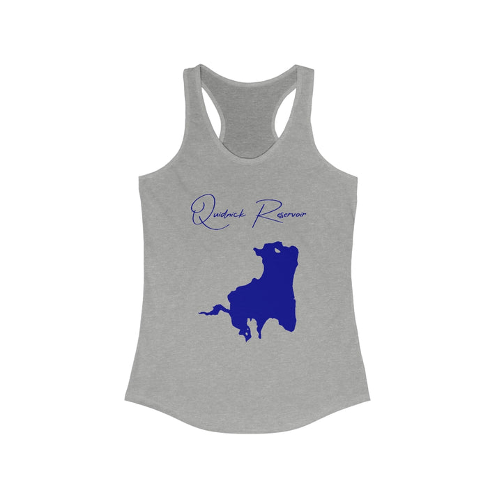 Rhode  Island  Quidnick  Reservoir  Racerback-Tank  front  position  view  from  front  heather  grey.webp