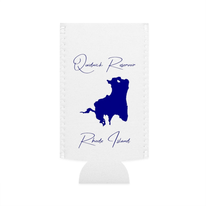 Rhode  Island  Quidnick  Reservoir  Slim  Can  Koozie  front  position  view  from  flat-front  white.webp