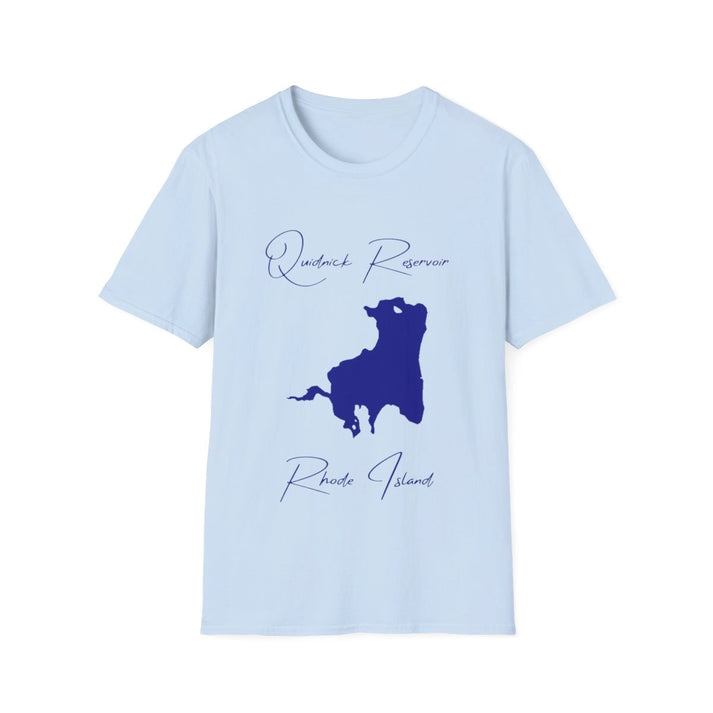Rhode  Island  Quidnick  Reservoir  T-shirt  front  position  view  from  front  light  blue.webp
