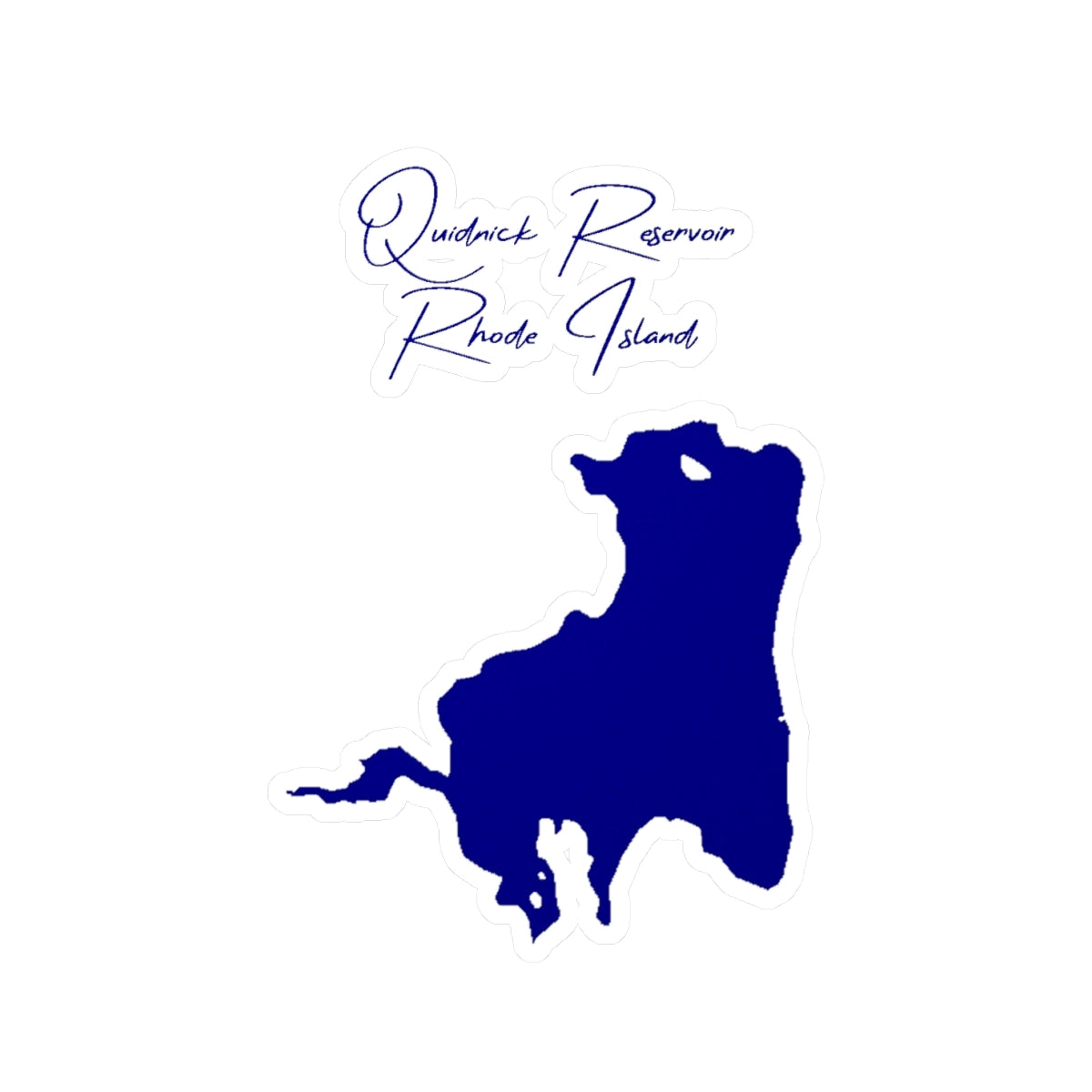 Rhode  Island  Quidnick  Reservoir  Vinyl  Decal  other  position  view  from  front  4  x  6.webp