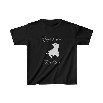 Rhode  Island  Quidnick  Reservoir  Youth  T-shirt  front  position  view  from  front  black.webp
