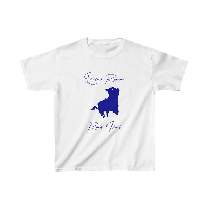 Rhode  Island  Quidnick  Reservoir  Youth  T-shirt  front  position  view  from  front  white.webp