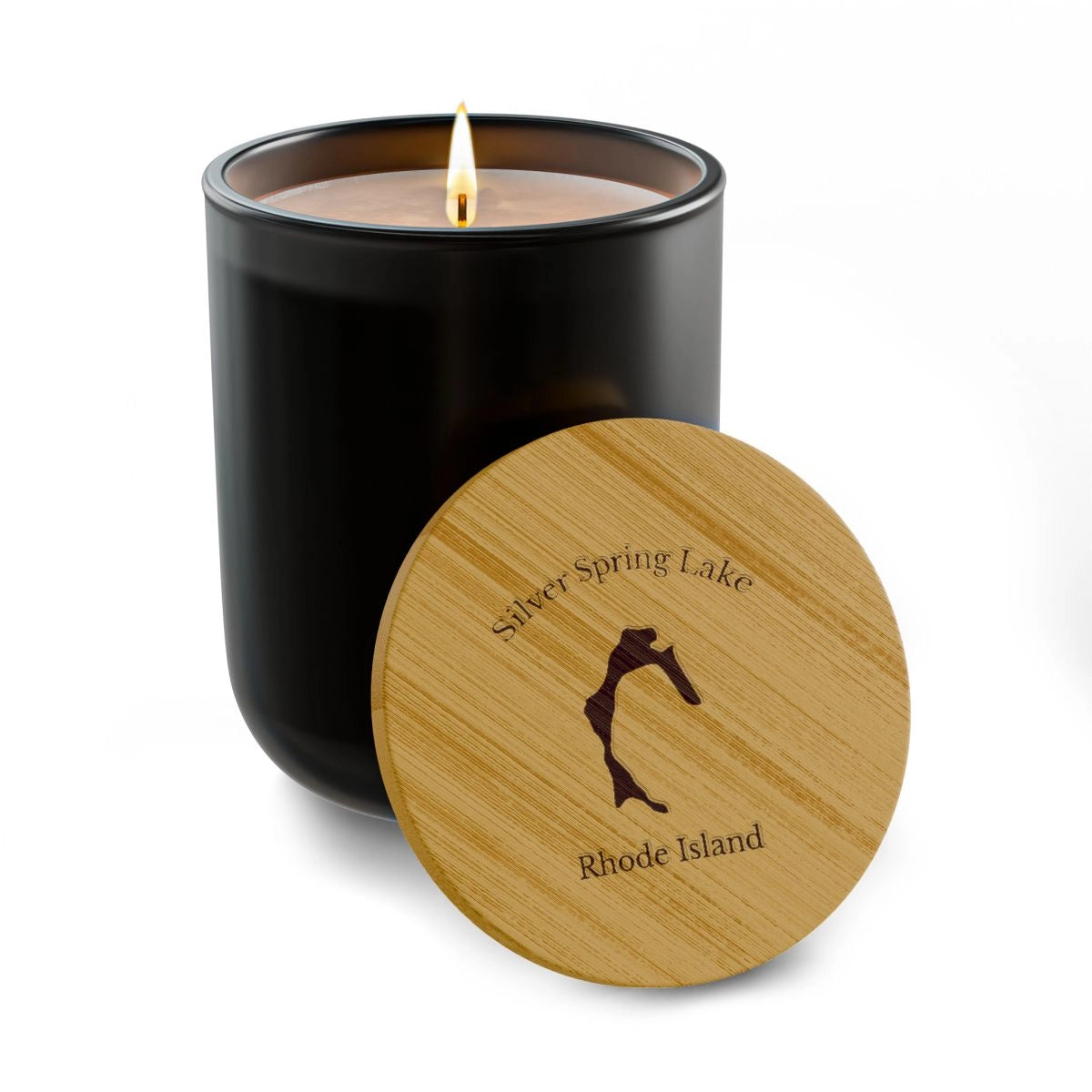 Rhode  Island  Silver  Spring  Lake  Engraved  Candle  other  position  view  from  front  true  noir  (matte).webp