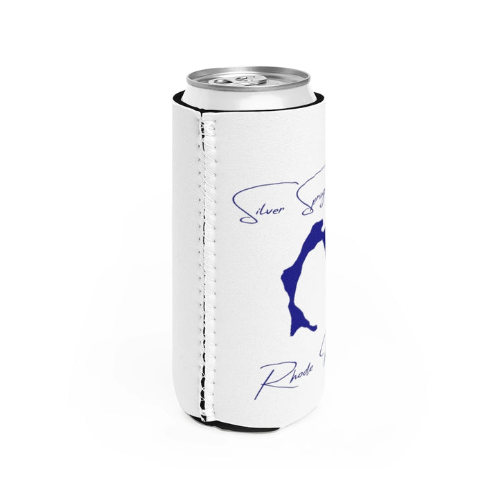 Rhode  Island  Silver  Spring  Lake  Slim  Can  Koozie  all  position  view  from  right  white.webp