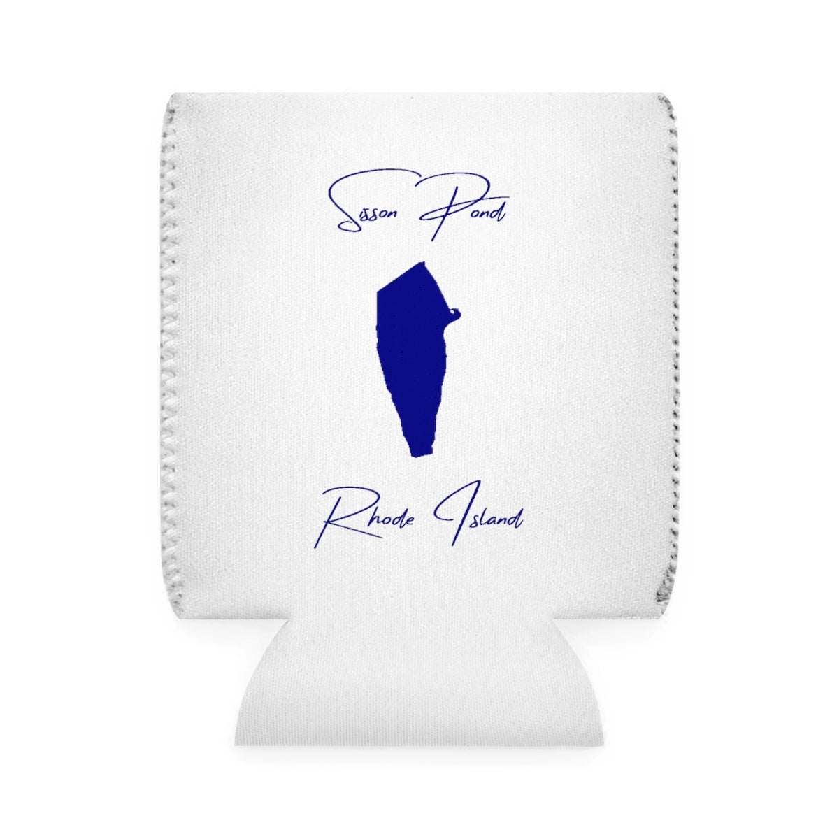 Rhode  Island  Sisson  Pond  Can  Koozie  front  position  view  from  front-1  white.webp