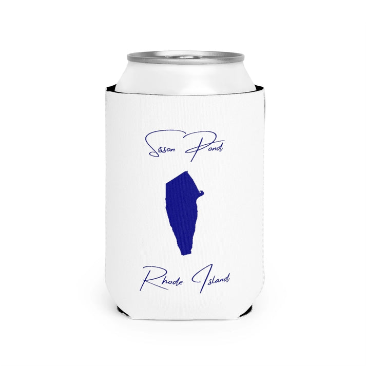 Rhode  Island  Sisson  Pond  Can  Koozie  front  position  view  from  front-2  white.webp