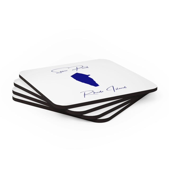 Rhode  Island  Sisson  Pond  Coaster  Set  front  position  view  from  stacked  3.75  x  3.75.webp