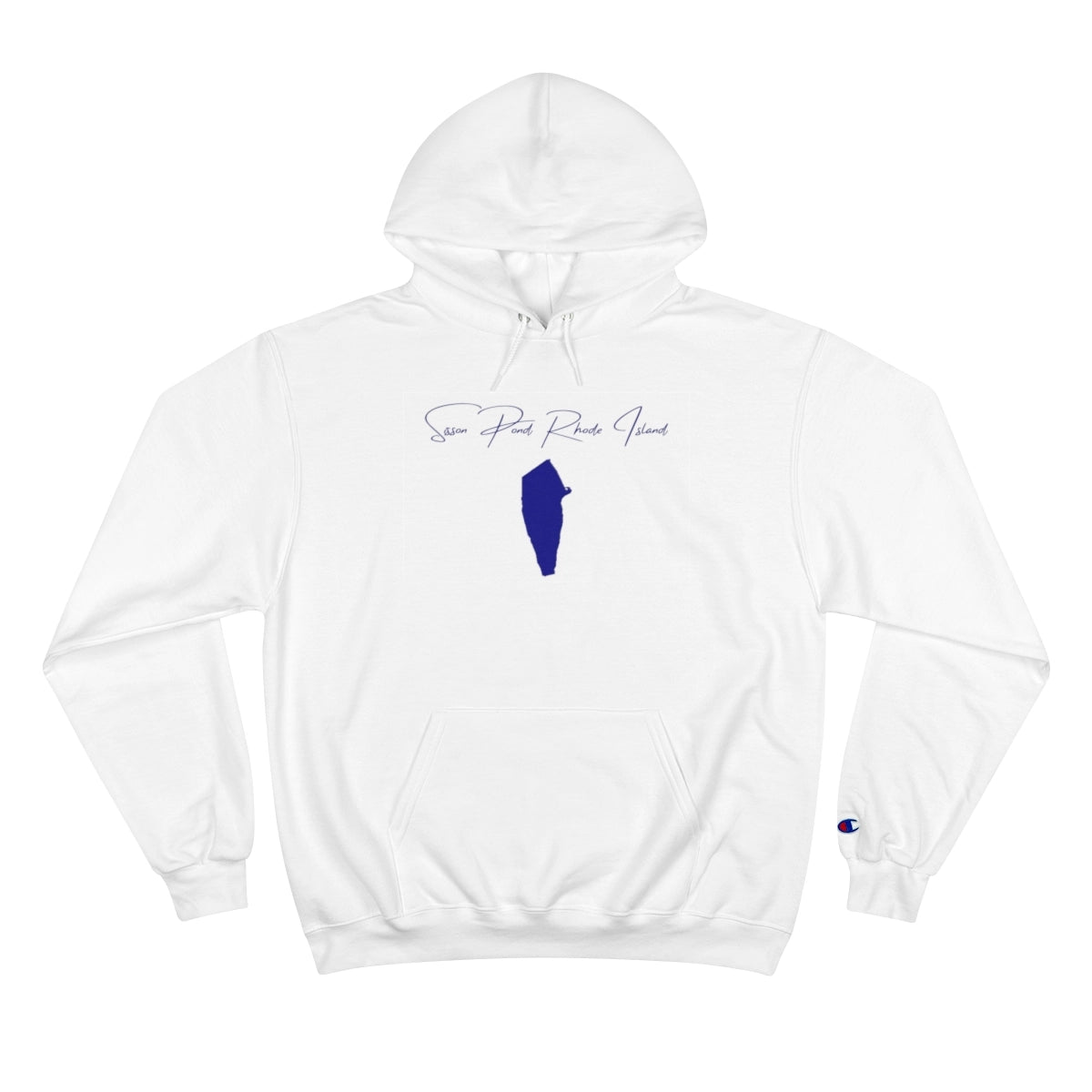 Rhode  Island  Sisson  Pond  Hoodie  front  position  view  from  front  white.webp