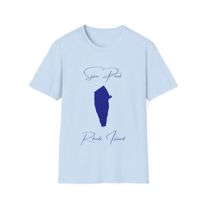 Rhode  Island  Sisson  Pond  T-shirt  front  position  view  from  front  light  blue.webp