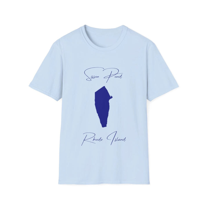 Rhode  Island  Sisson  Pond  T-shirt  front  position  view  from  front  light  blue.webp