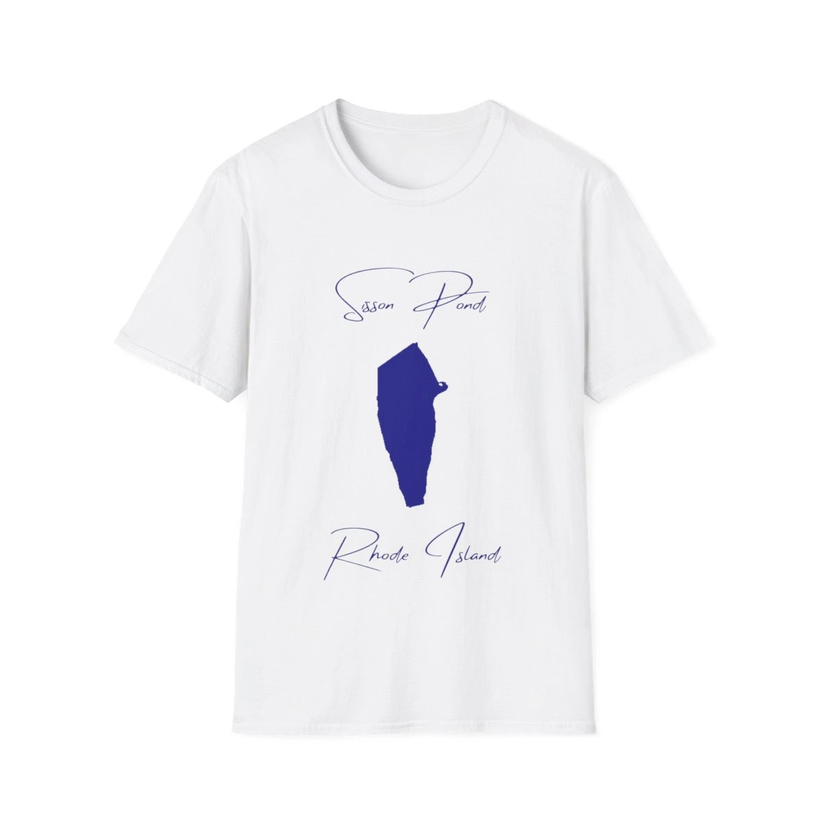 Rhode  Island  Sisson  Pond  T-shirt  front  position  view  from  front  white.webp