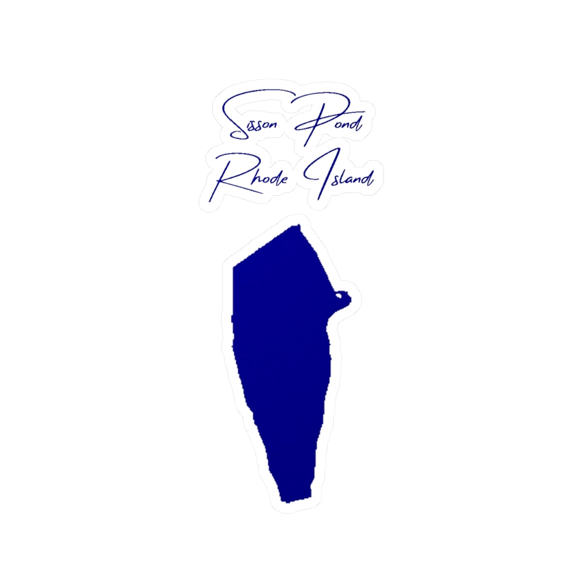 Rhode  Island  Sisson  Pond  Vinyl  Decal  other  position  view  from  front  4  x  6.webp
