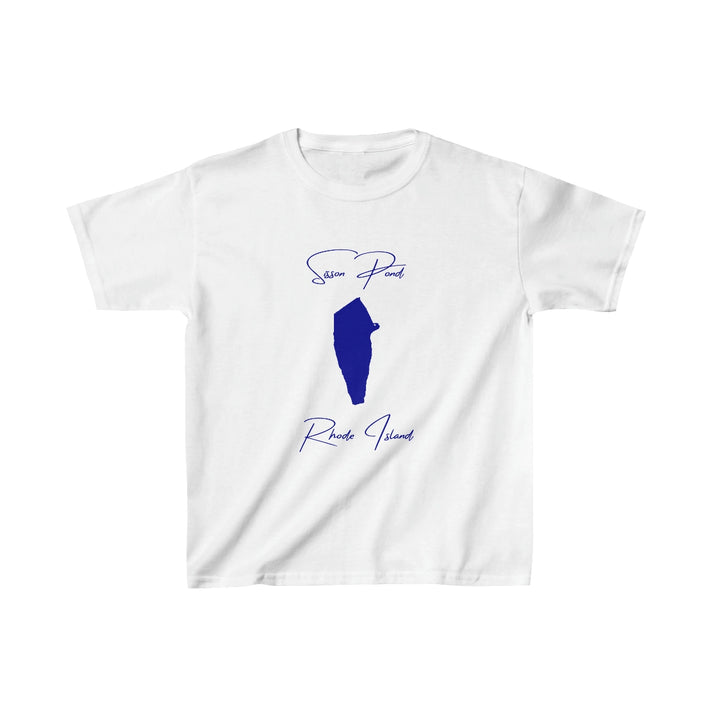 Rhode  Island  Sisson  Pond  Youth  T-shirt  front  position  view  from  front  white.webp